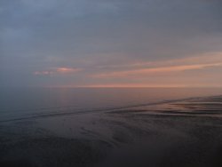 Start of a red sunset Wallpaper