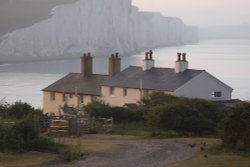 Rabbits outside the coastguard cottages Wallpaper
