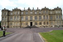 The front of the house. Wallpaper