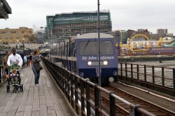 The train on the pier.