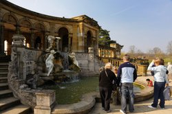 Hever Castle - Italian Gardens and Water Fountain Wallpaper