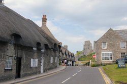 Corfe Castle - Village and Castle Ruins - June 2009 Wallpaper