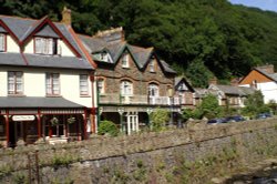 Old houses between the new. Wallpaper