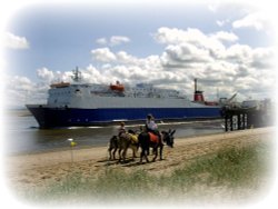 Northern Ireland Ferry leaving Fleetwood, England