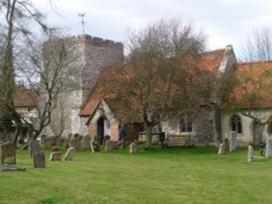 The Church of St Mary's at Turville Wallpaper