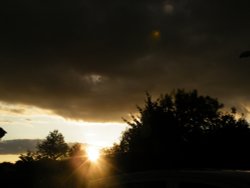 Sunset after the deluge. Eastcote village Wallpaper