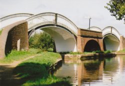 Two bridges over canal Wallpaper