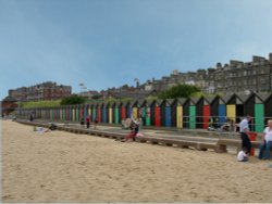 Lowestoft Beach Huts Wallpaper