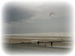 Cleveleys beach on a breezy day