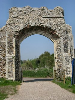 Part of the old Greyfriars Monastery at Dunwich