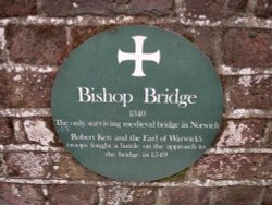 Plaque on Bishops Bridge