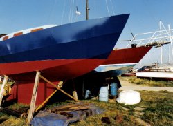 Boats being worked on.