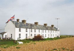 Old Coastguard Houses at Shingle Street. Wallpaper