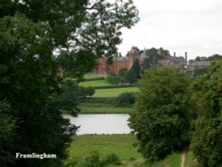 Framlingham with view of College from the Castle Wallpaper