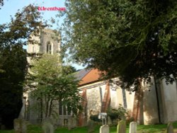 St. Nicholas Church, Wrentham,  (shrouded by trees)