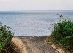 Roads End at Covehithe, the sea is encroaching fast. Wallpaper