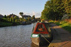 Canal boat on Trent and Mersey Canal - Aug 2009 near Anderton Wallpaper