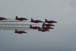 Red Arrows at Whitby Wallpaper