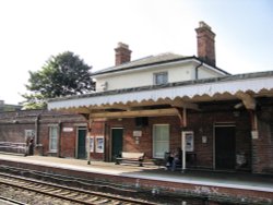 Halesworth Station, the building is now the local Museum Wallpaper