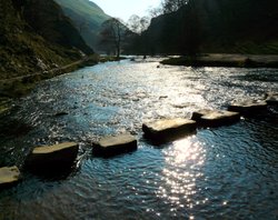 The Stepping Stones at Dovedale Wallpaper