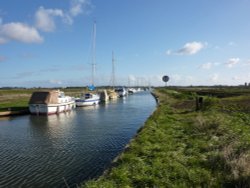 The Staithe off the River Yare. Wallpaper