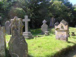 Graves in Lanteglos Churchyard Wallpaper