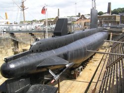 HMS Ocelot O class submarine at Chatham Naval Dockyard Wallpaper