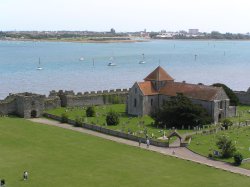 Portchester Castle in Portsmouth Harbour Wallpaper