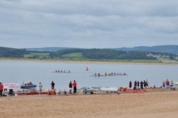 Rowers on Exmouth Beach Wallpaper
