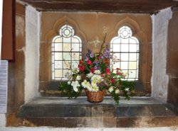 Window and flowers Wallpaper