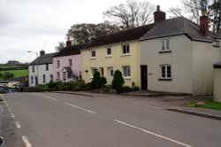 Houses by the Church. Wallpaper