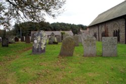 The graveyard on three sides of the Church. Wallpaper