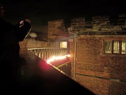 Dark walkway Wallpaper