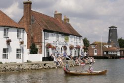 The Royal Oak pub at Langstone Wallpaper