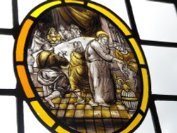 Stained glass pane at Beaulieu Palace House Wallpaper