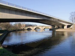 Bridges over the River Aire at Ferrybridge Wallpaper