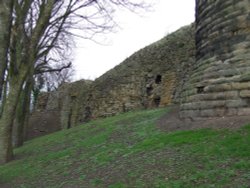 Pontefract Castle in winter Wallpaper