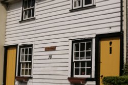 Wooden house. Wallpaper