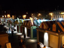 Norwich Market at night 2008 Wallpaper