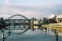 View of Tyne Bridges from the Millennium Bridge Wallpaper