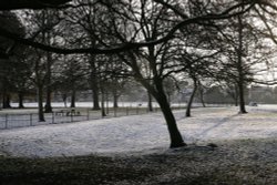 A cold snowy Rye Wallpaper