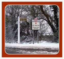 St Osyth in the snow Wallpaper