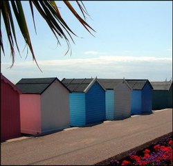 Beach Huts at Felixstowe Wallpaper