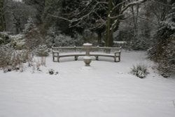 Quiet place to sit. Wallpaper