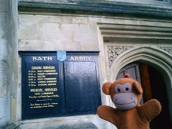 Bath Monkey visits Bath Abbey Wallpaper
