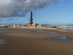 Beach and Tower Wallpaper