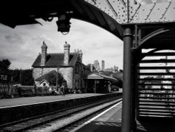 Castle and station Wallpaper