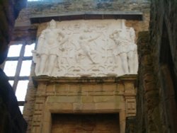 Part of a plastered first floor wall Wallpaper