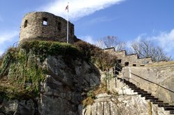 The steps to St Catherine's Castle. Wallpaper