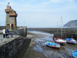 Lynmouth Harbour-Tide Out.